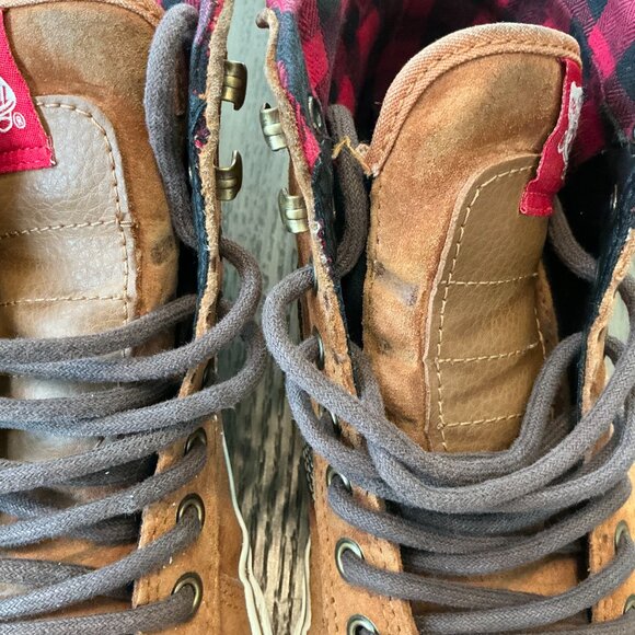 Vans Sk8-Hi MTE Scotchgard Suede High Tops – Brown & Plaid, M8-5/W10 - Picture 14 of 15